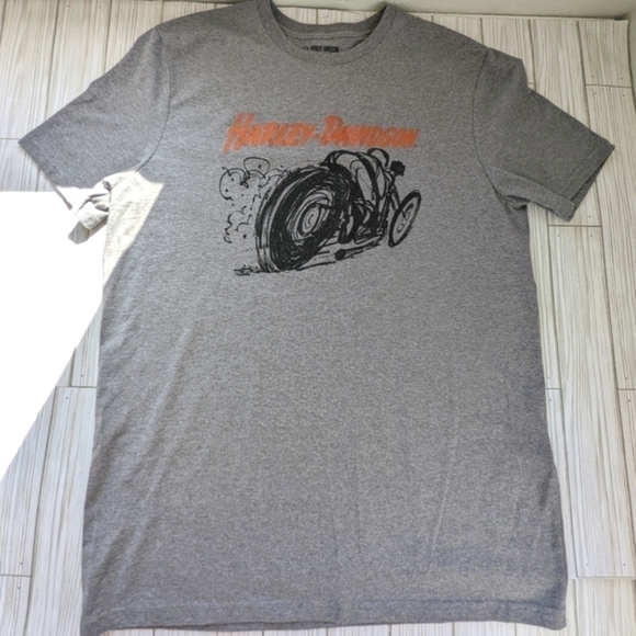 Harley Davidson Motorcycles Accelerate Cotton Jersey Tee in Gray Size Large - Picture 6 of 11